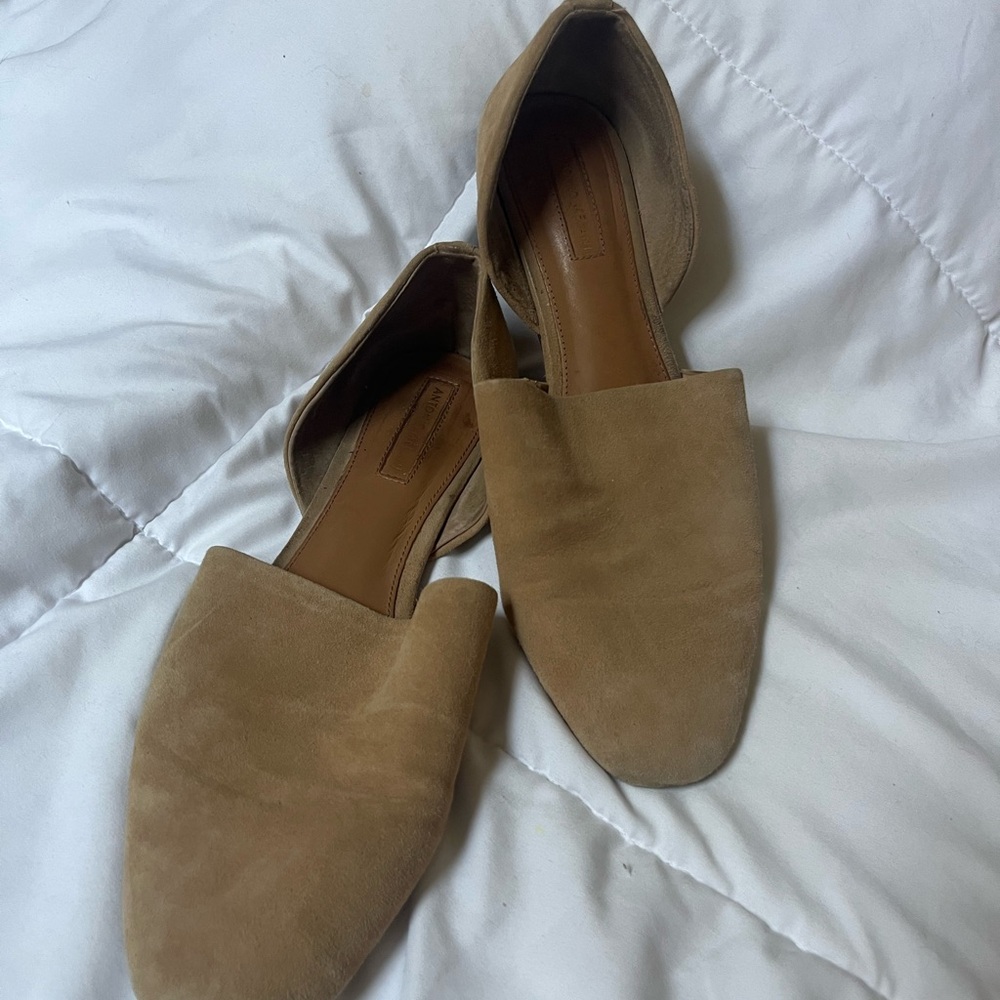 Antonio Melani Tan Suede Flats